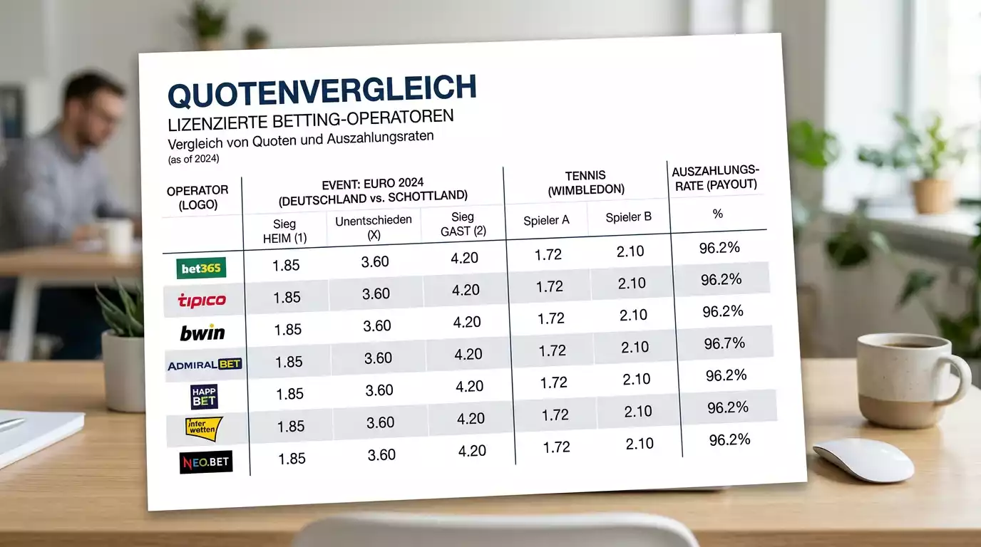Anbietervergleich für Darts-Kombiwetten: GGL-lizenzierte Buchmacher mit Quotenschlüssel und maximalen Kombi-Auszahlungen