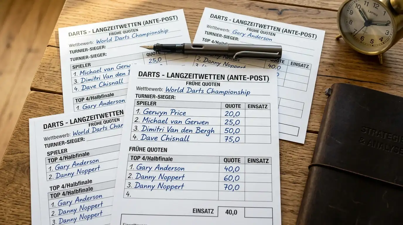 Frühzeitiger Einstieg in Darts-Langzeitwetten: Outright-Quote vor erstem Spieltag nutzen