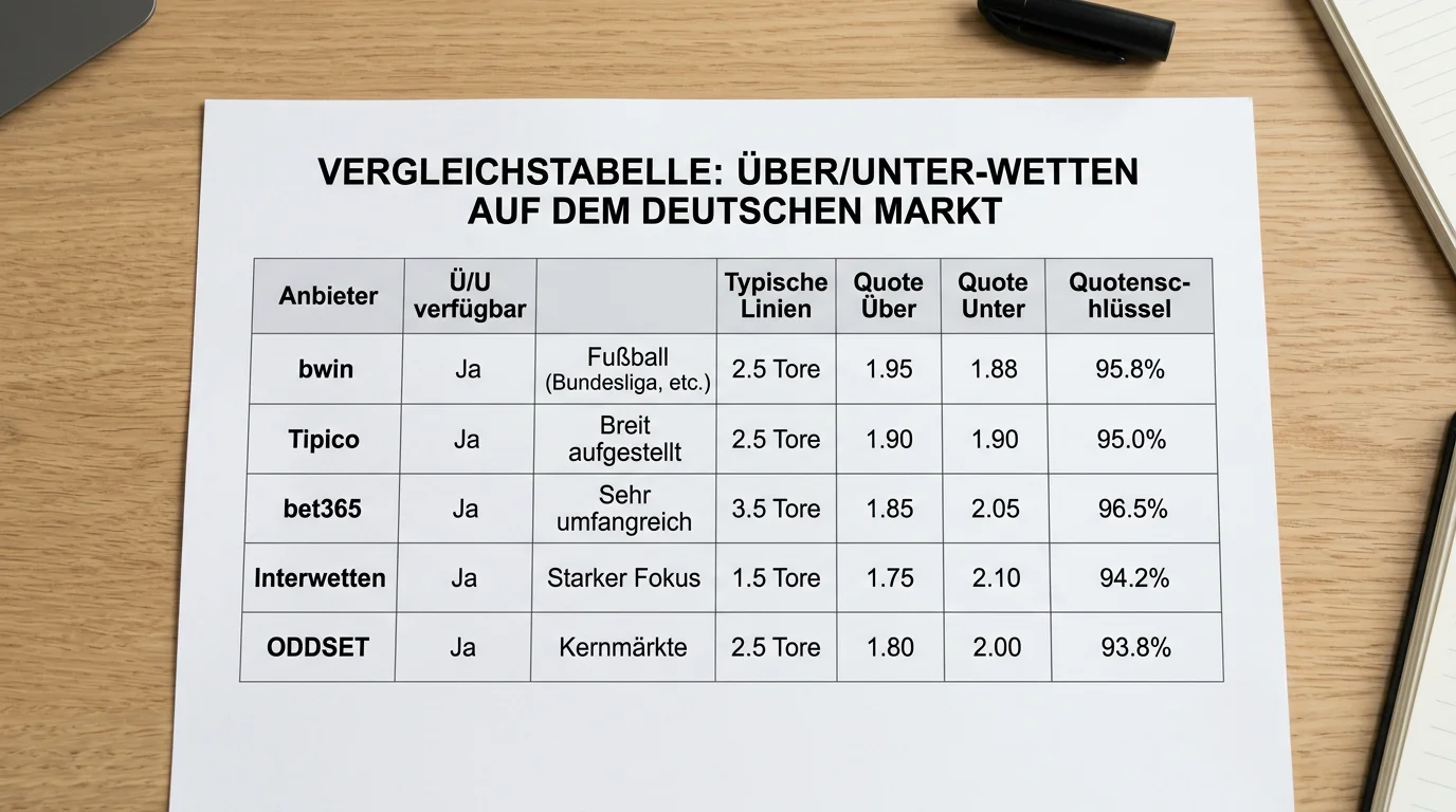 Anbietervergleich für Darts Over/Under Wettmärkte — Quotenschlüssel und Markttiefe im Überblick