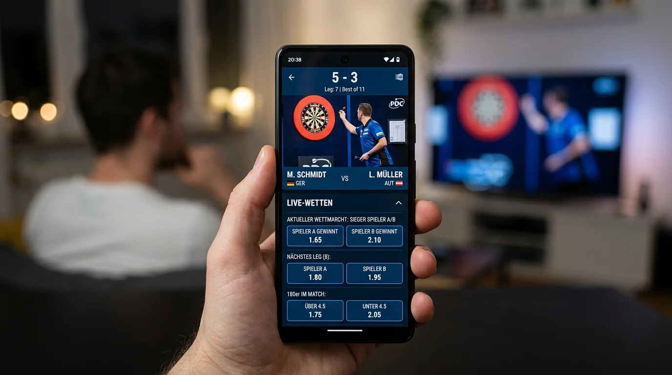 PDC-Darts Livestreaming in Sportwetten-App: welche Anbieter PDC-Events mobil übertragen