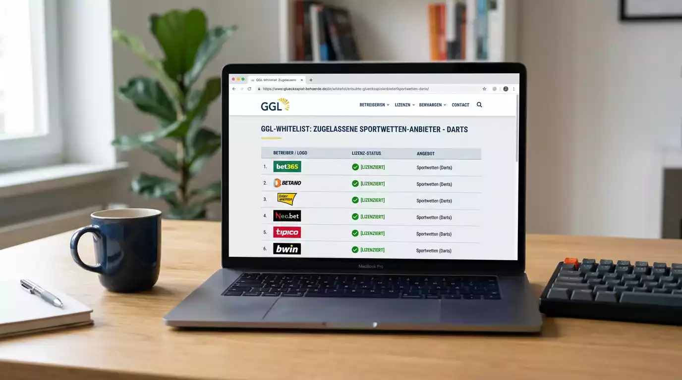 GGL-Lizenzstatus eines Darts-Wettanbieters prüfen: Schritt-für-Schritt-Anleitung zur Verifikation auf der GGL-Whitelist