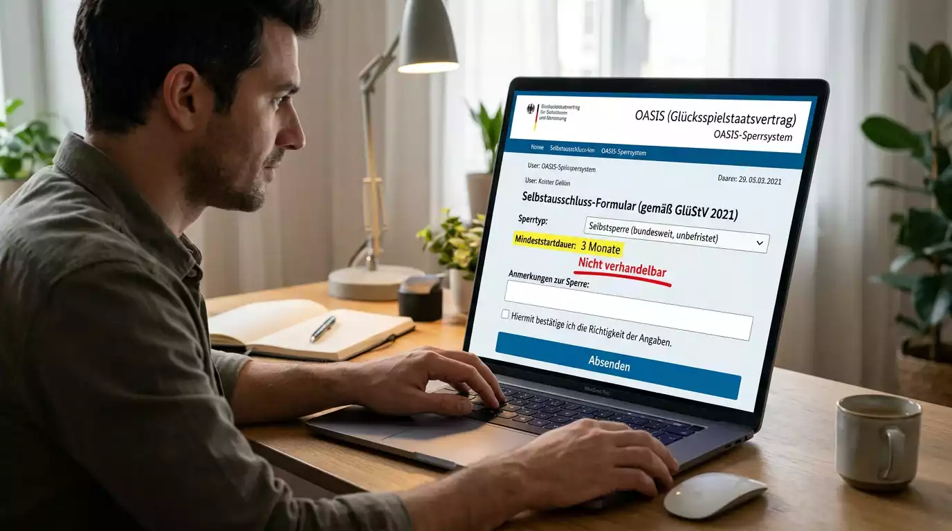 OASIS-Spielersperre bei Sportwetten in Deutschland: Selbstsperre einrichten, Mindestdauer und praktische Auswirkungen
