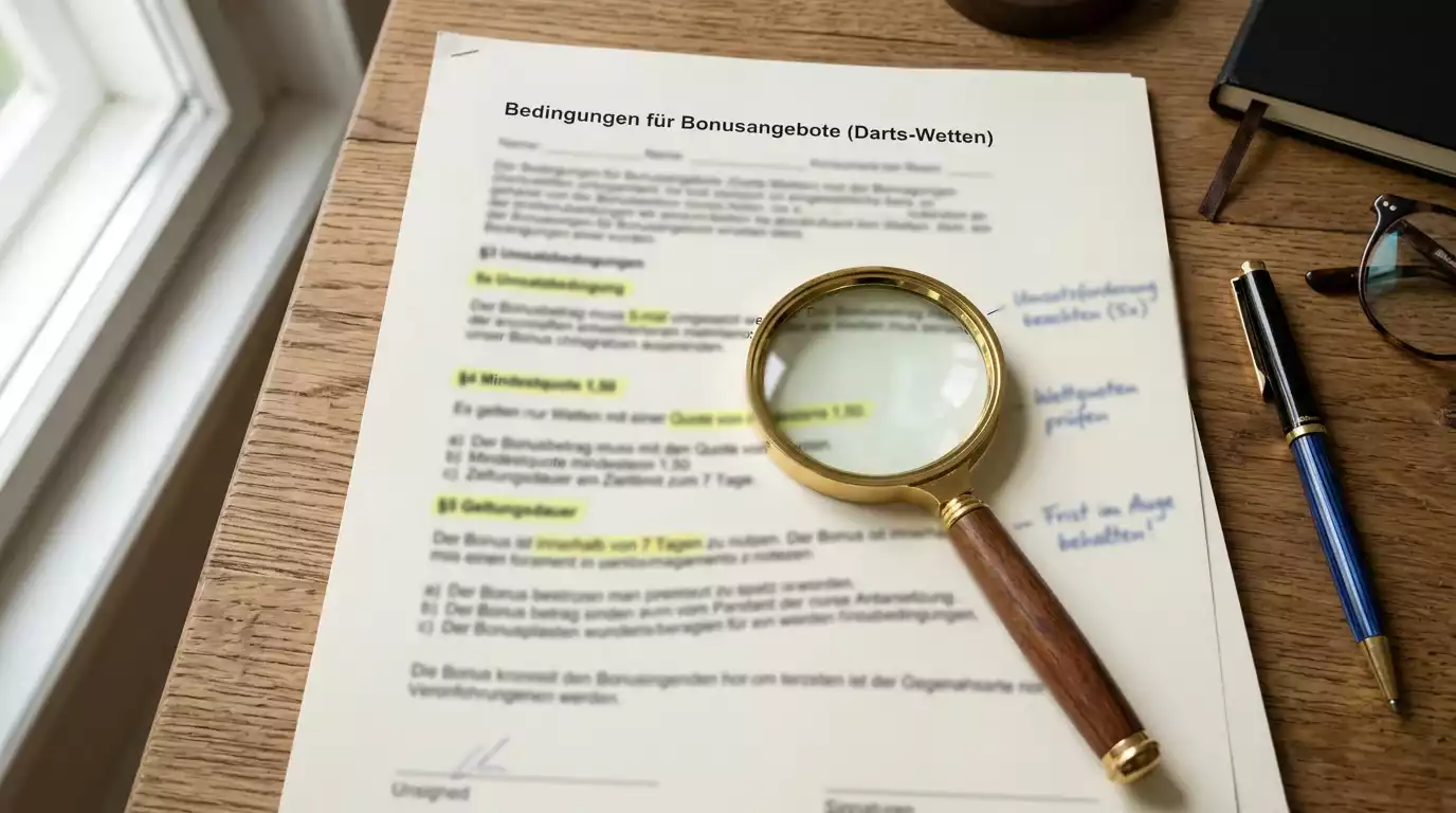 Bonusbedingungen und Umsatzanforderungen bei Darts-Freebets ohne Einzahlung Schritt für Schritt lesen
