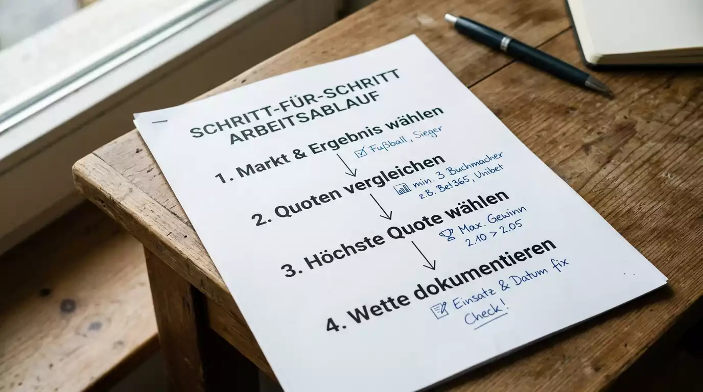Praxisstrategie für Darts-Quotenvergleich: Schritt-für-Schritt-Ablauf von der Marktauswahl bis zur Wettplatzierung bei GGL-Anbieter