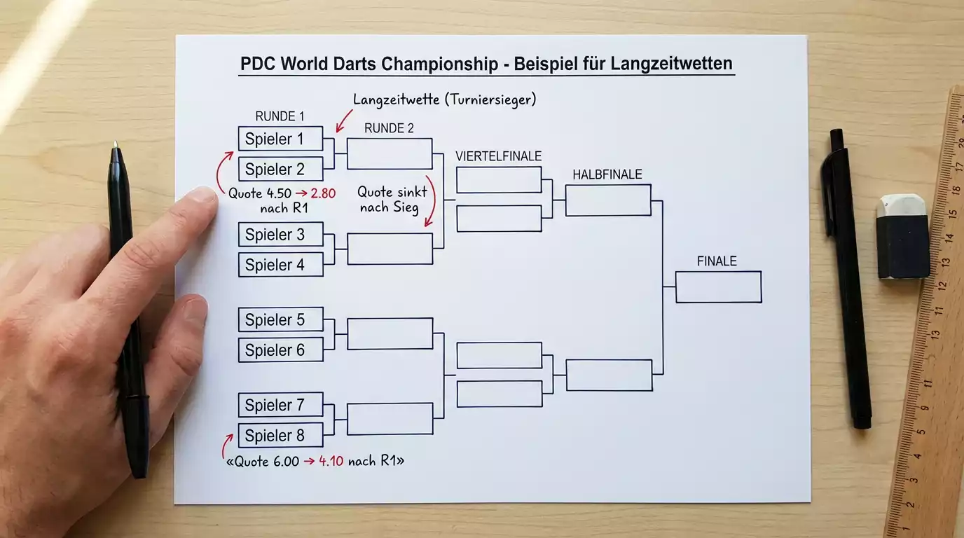 Darts Langzeitwetten auf Turniersieger: Outright-Wetten auf PDC-Events mit Quotenanalyse und Anbietervergleich