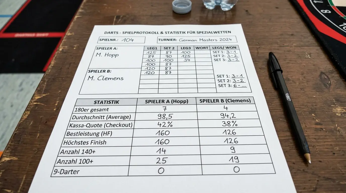 Darts Spezialwettmärkte: 180er-Wette, Average-Wette und Checkout-Märkte mit Statistikgrundlagen erklärt
