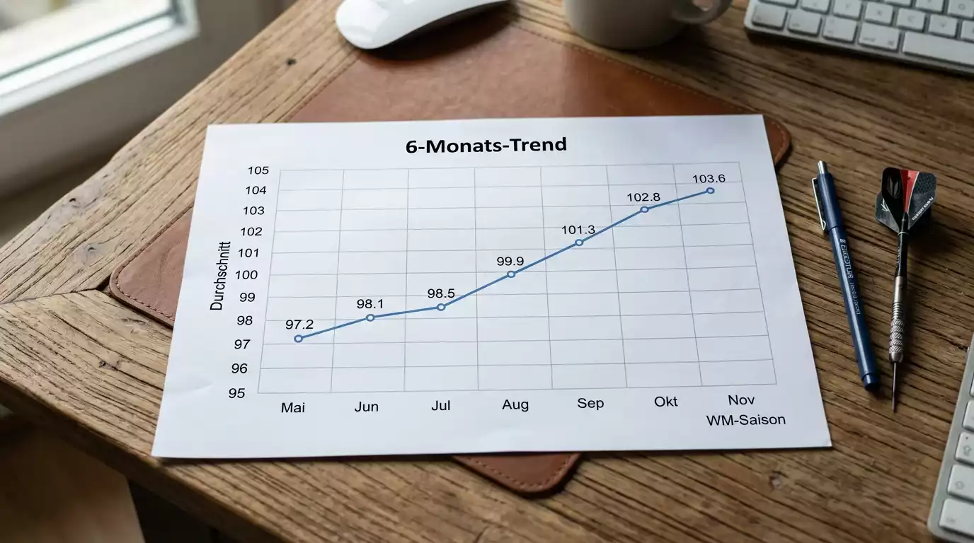 Formkurve-Analyse für Darts WM Favoriten: Statistikentrend Average und Checkout-Quote in den letzten Turnieren
