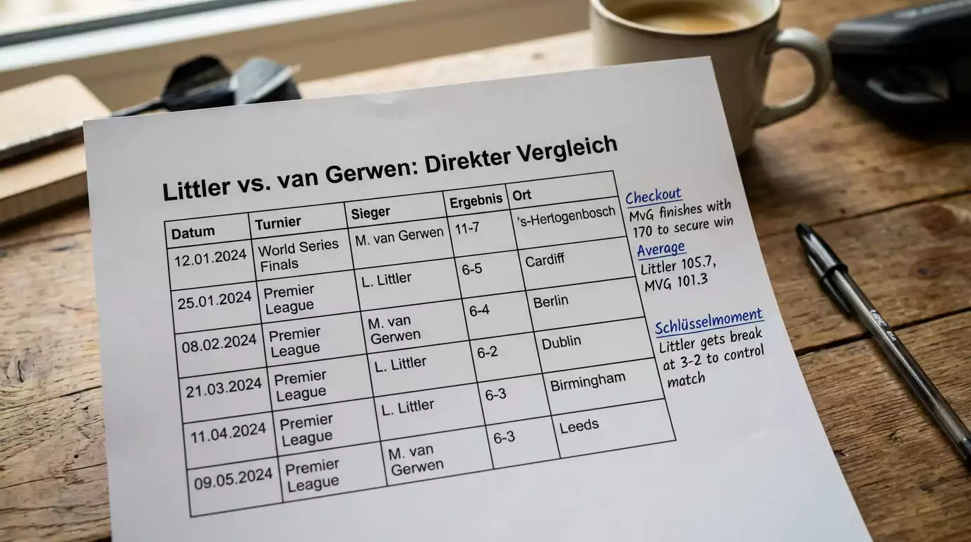 Luke Littler vs Michael van Gerwen: Head-to-Head-Bilanz und statistische Analyse für die Darts WM 2026