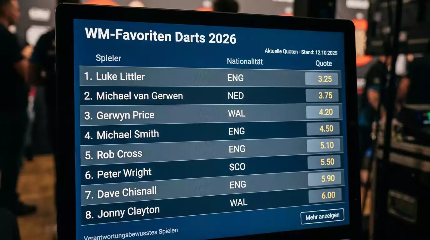 Quoten-Analyse der WM-Favoriten beim Darts 2026 — Outright-Markt und PDC Order of Merit