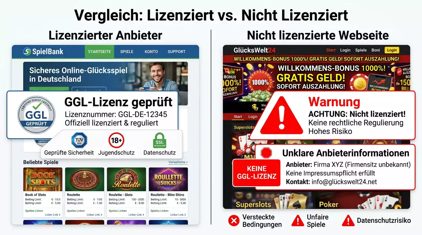 858 illegale deutschsprachige Glücksspiel-Webseiten laut GGL 2024 als Hintergrund für die Bedeutung der Whitelist-Prüfung