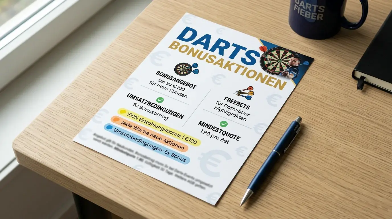 NEO.bet Bonusangebote für Darts-Wetten - Willkommensbonus und saisonale PDC-Event-Aktionen