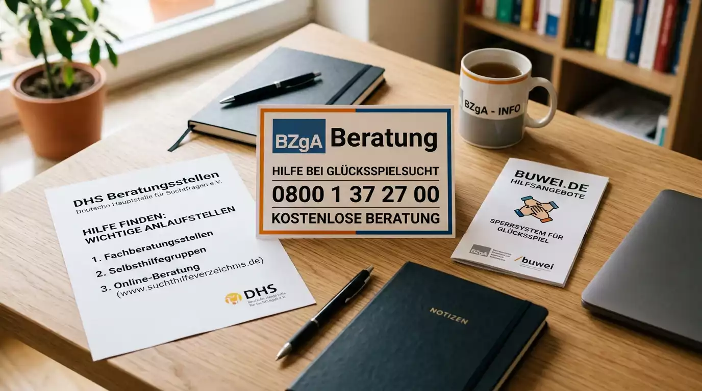 Professionelle Hilfe bei Spielsucht: BZgA-Hotline, buwei.de und DHS als Anlaufstellen in Deutschland